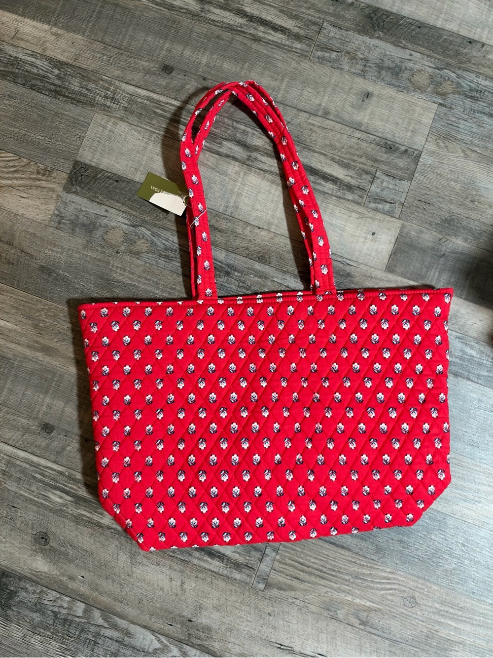 Vera Bradley Red Quilted Floral Tote